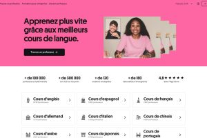 Page d'accueil du site Preply France